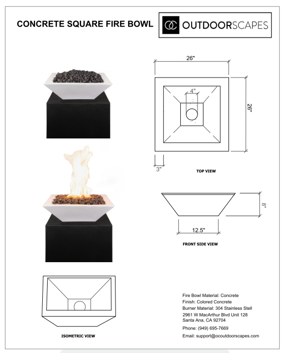 Classic Pearl Knife Edge Firebowl