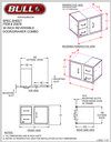 30″ Door / Drawer Combo w/ 2 Drawers