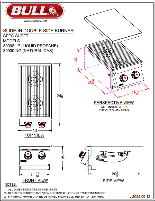 Double Slide-In Sideburner NG