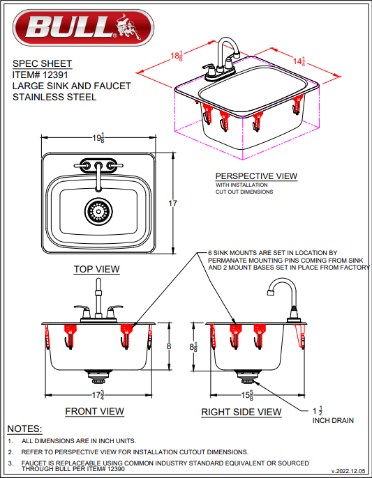 Large Sink and Faucet