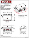 30″ Angus Drop In Grill w/light NG – 4 Burner / 75,000 BTU’s