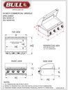 30″ Commercial Griddle Drop In LP – 4 Burner / 60,0000 BTU’s