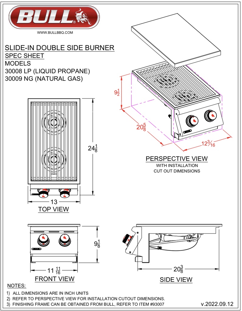 Double Slide-In Sideburner LP