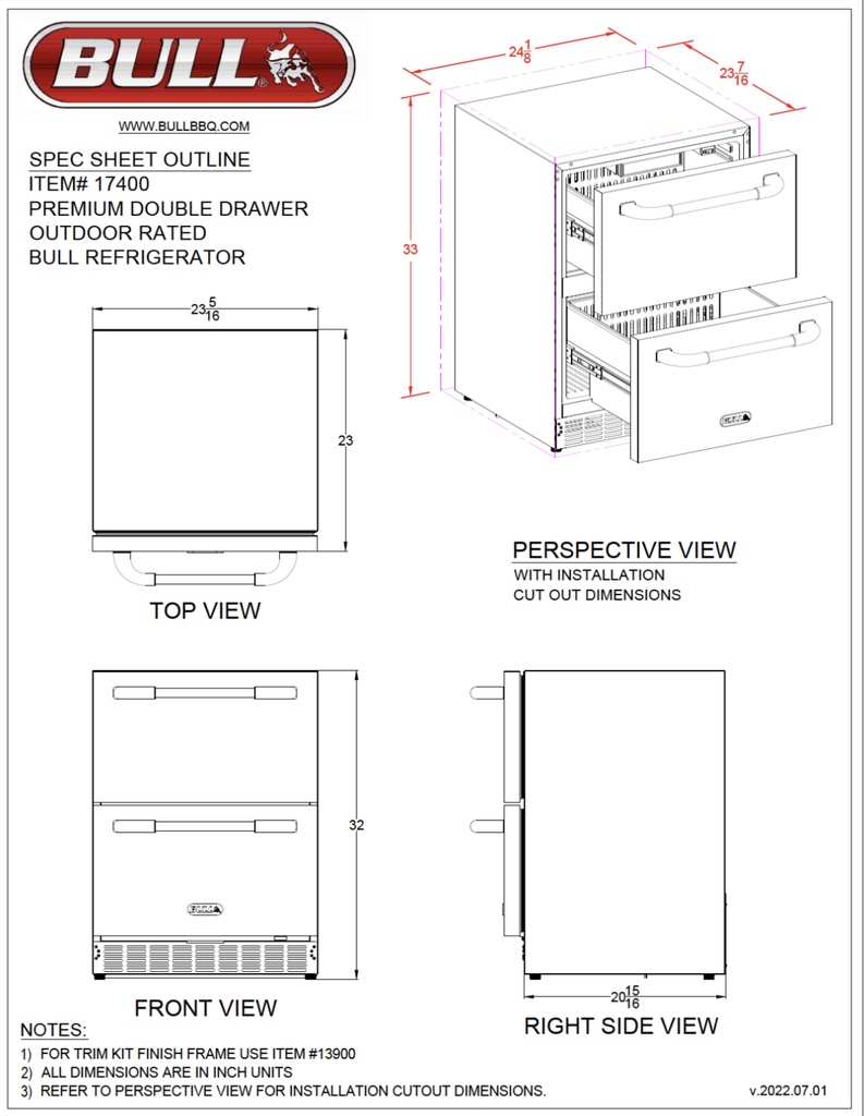 Premium Double Drawer Refrigerator