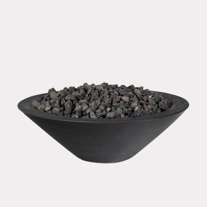 Carbon Black Round Firebowl