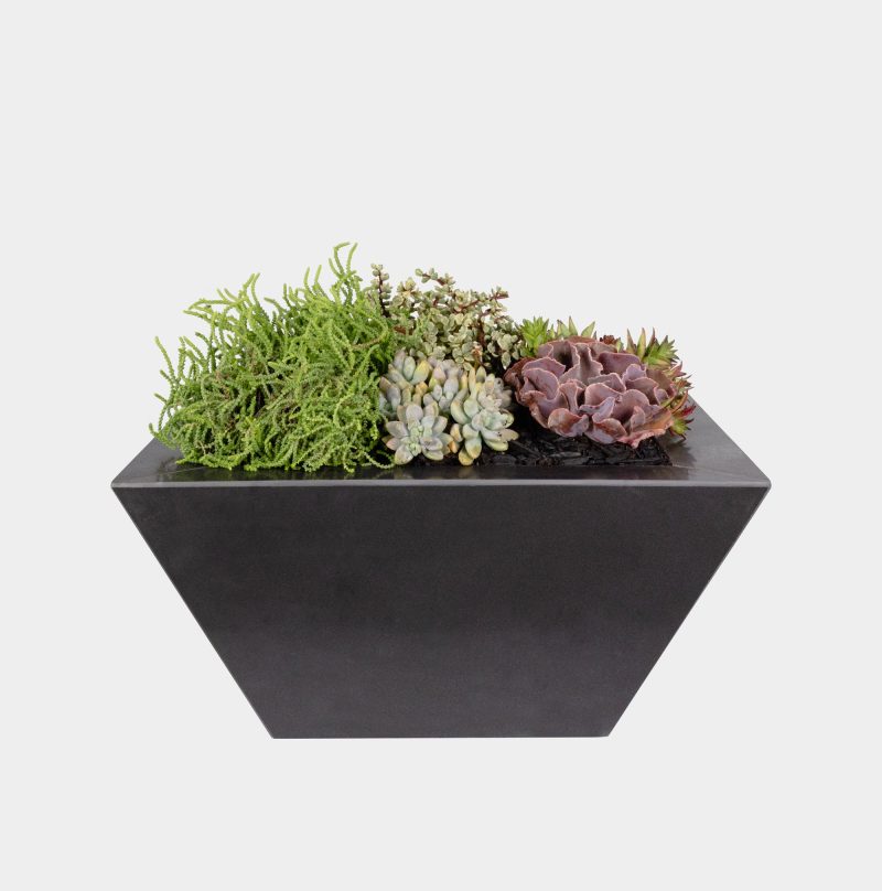 Vantage Black Knife Edge Planter Bowl