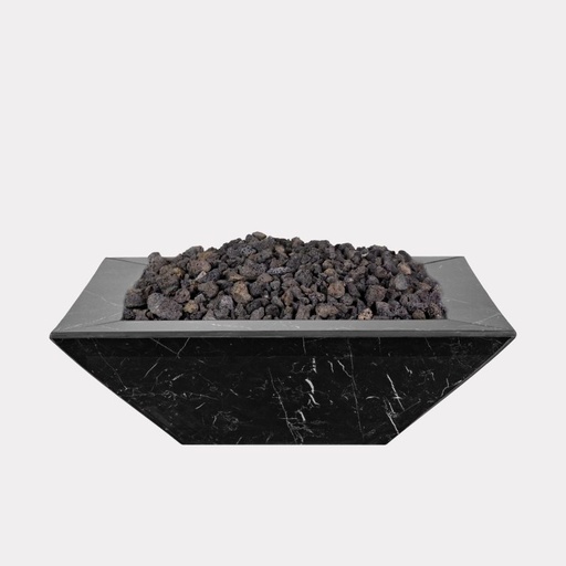 Black Marble Knife Edge Firebowl