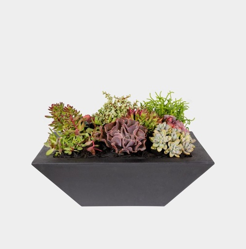 Carbon Black Knife Edge Planter Bowl