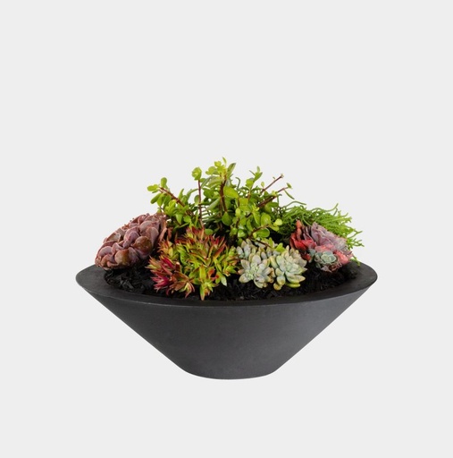 Carbon Black Round Planter Bowl