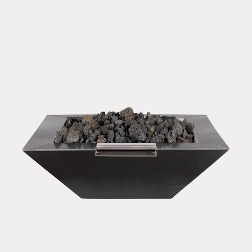 Vantage Black Knife Edge Firebowl w/ water scupper