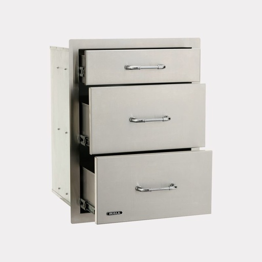 Triple Drawers, 2+1, Stainless Steel “New”