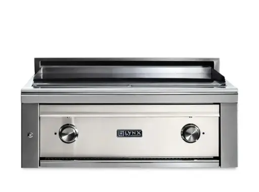 Lynx Asado 30 Inch Built-In Natural Gas Flat Top Grill in Glacier